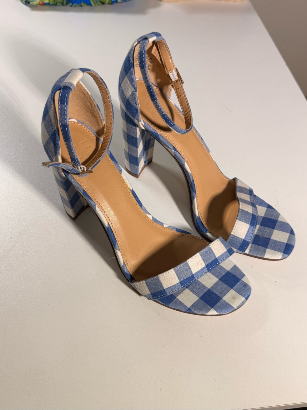 Blue Plain Heels with Strap